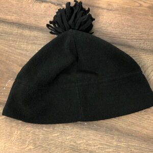 Old Navy Black Fleece Pom-Pom Hat, one size fits all kids